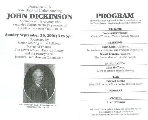 Dedication programme